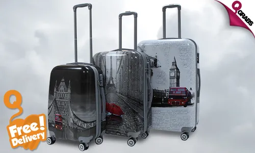 3-Piece Luggage Set with Rotary Wheels - FREE Delivery!